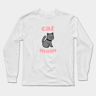 Cat Mom - Gray Cat Long Sleeve T-Shirt